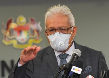 PUTRAJAYA, 1 Sept -- Menteri Dalam Negeri Datuk Seri Hamzah Zainuddin pada sidang media pertama selepas memulakan tugas sebagai menteri KDN di Kementerian Dalam Negeri (KDN) hari ini. --fotoBERNAMA (2021) HAK CIPTA TERPELIHARA