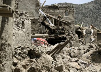 A view shows damaged houses after a recent earthquake in Gayan, Afghanistan, June 23, 2022. Picture taken June 23, 2022. REUTERS/Stringer NO RESALES. NO ARCHIVES.
