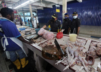 KUANTAN, 22 Mei -- Pegawai Penguatkuasa Kementerian Perdagangan Dalam Negeri dan Hal Ehwal Pengguna (KPDNHEP) Pahang melakukan pemeriksaan dan pemantauan situasi bekalan ayam di Pasar Besar Kuantan hari ini.

Tinjauan mendapati bekalan ayam berkurangan menyebabkan pelanggan hanya dibenarkan membeli maksima dua ekor ayam seorang.

Kebanyakan peniaga hanya menerima 20 ke 30 bekalan ekor ayam sahaja dan terpaksa menutup awal kerana cepat habis.

Selain itu beberapa gerai dilihat tutup dipercayai peniaga  tidak mendapat bekalan dari pihak pembekal.

 --fotoBERNAMA (2022) HAK CIPTA TERPELIHARA
