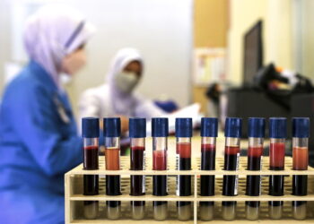 SEREMBAN, 14 Jun -- Sampel darah yang direkodkan jururawat Norazila Mohd Zaid (kiri) bersama rakan setugas selepas memperolehnya daripada penderma darah sempena Hari Penderma Darah Sedunia 2022 di Pusat Perkhidmatan Darah Hospital Tuanku Jaafar (HTJ) hari ini.

Hari Penderma Darah Sedunia yang disambut tanggal 14 Jun setiap tahun bertemakan Menderma darah adalah satu tindakan perpaduan. Sertai usaha dan selamatkan nyawa.

-- fotoBERNAMA (2022) HAK CIPTA TERPELIHARA