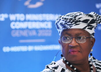 World Trade Organization (WTO) Director-General Ngozi Okonjo-Iweala attends a news conference  ahead of the Ministerial Conference (MC12) in Geneva, Switzerland, June 12, 2022. REUTERS/Denis Balibouse